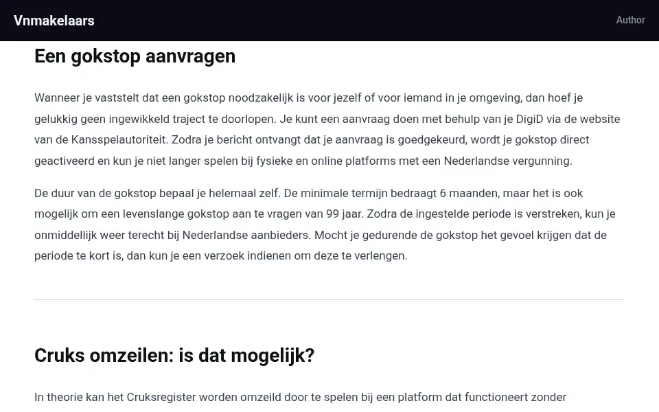 Screenshot of vnmakelaars.nl
