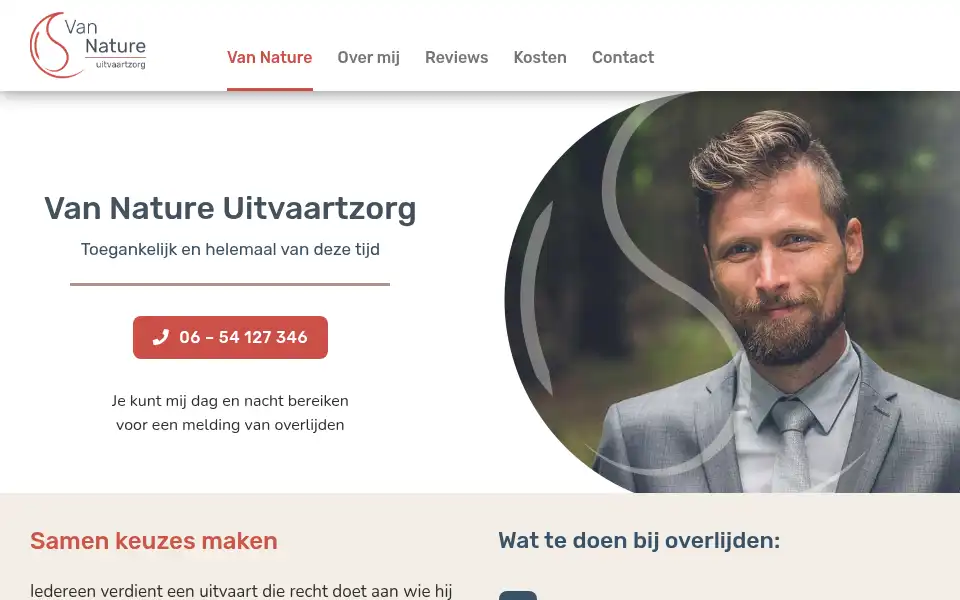 Screenshot of vnuitvaartzorg.nl