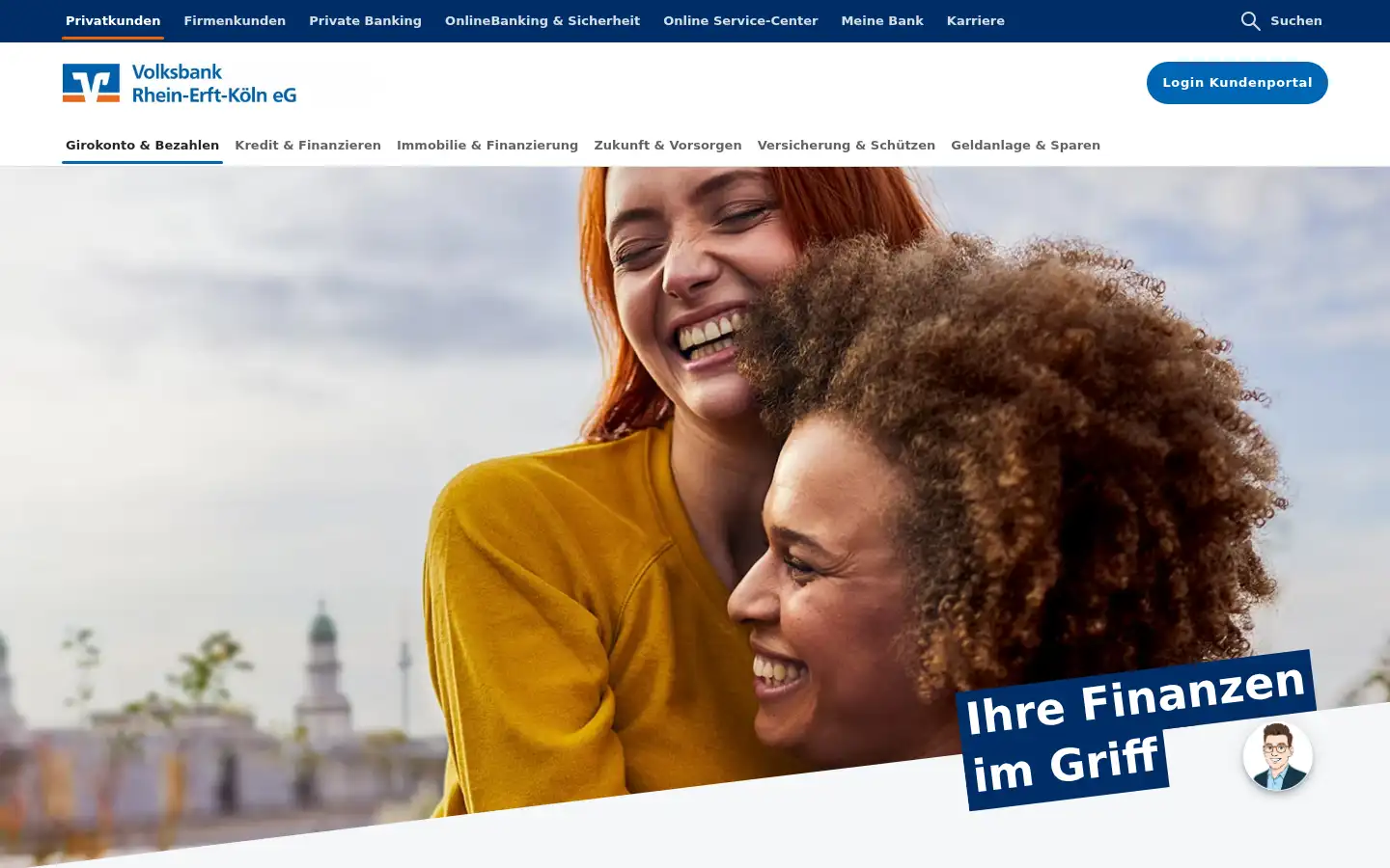 Screenshot of voba-rhein-erft-koeln.de