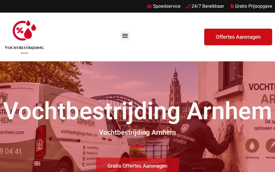 Screenshot of vochtbestrijdingarnhem.com