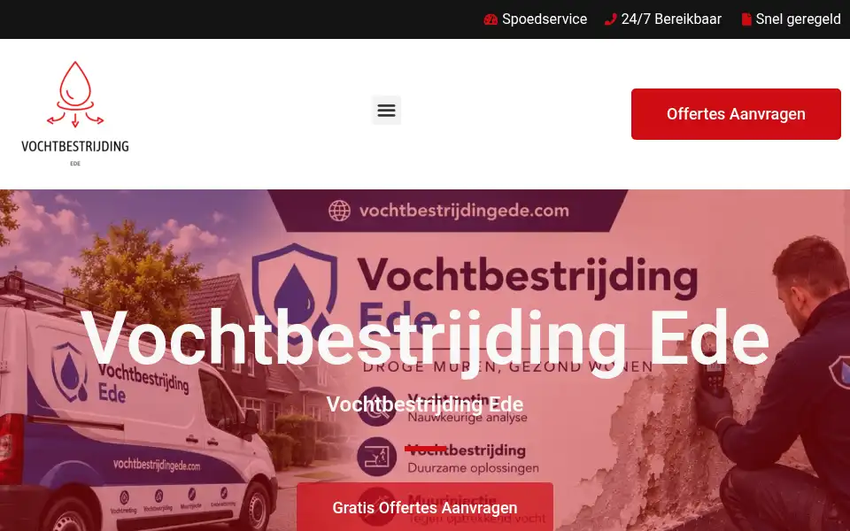 Screenshot of vochtbestrijdingede.com