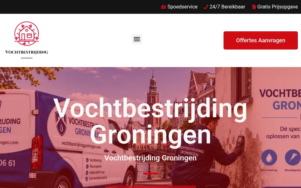Screenshot of vochtbestrijdinggroningen.com