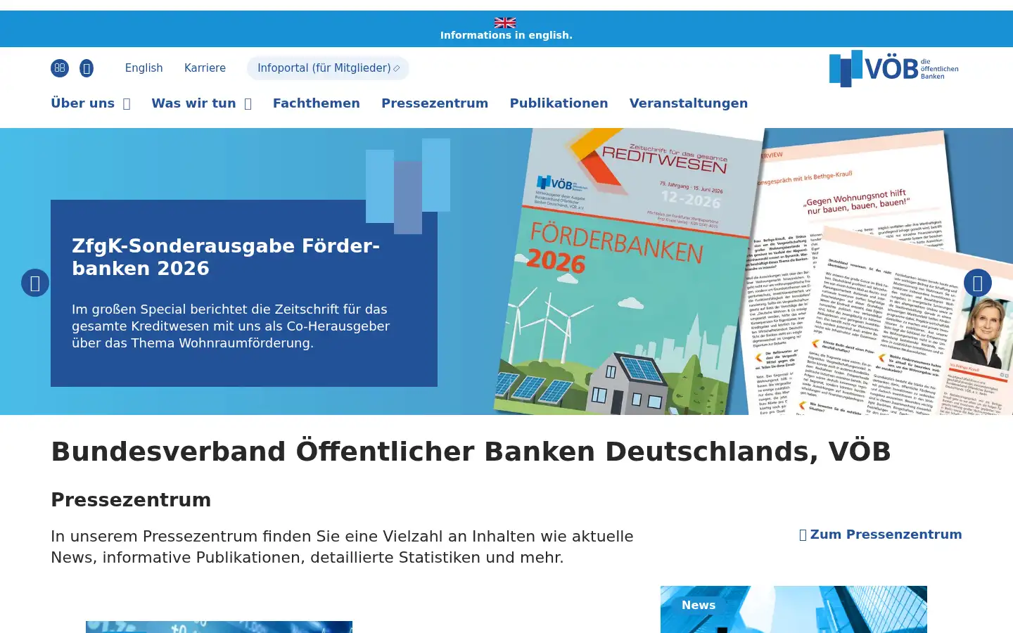 Screenshot of voeb.de