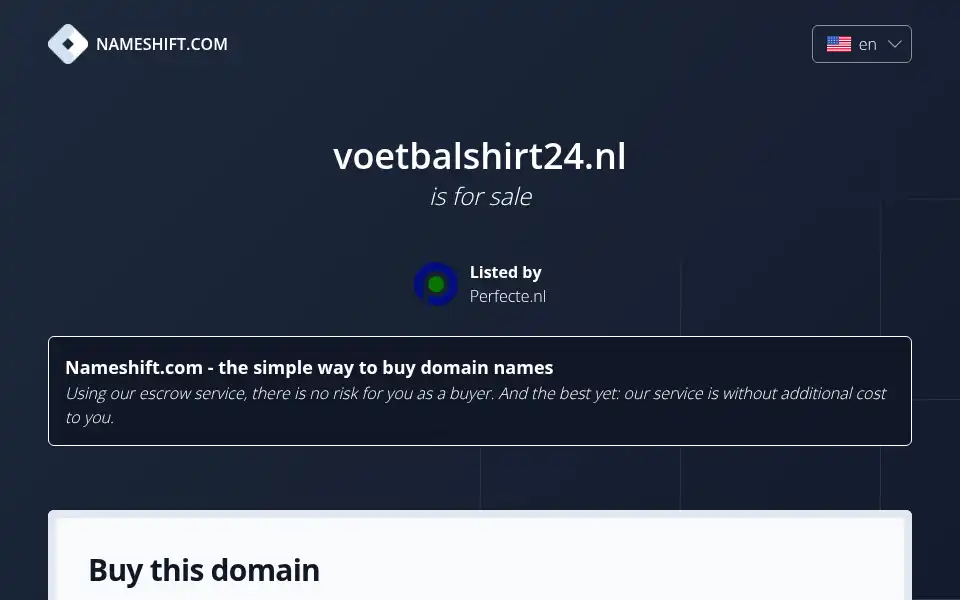 Screenshot of voetbalshirt24.nl