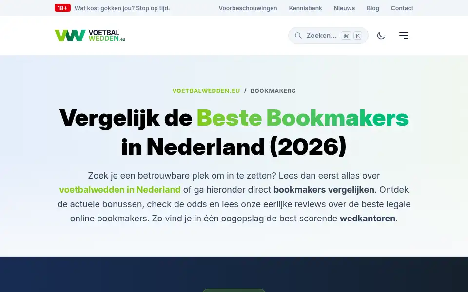 Screenshot of voetbalwedden.eu
