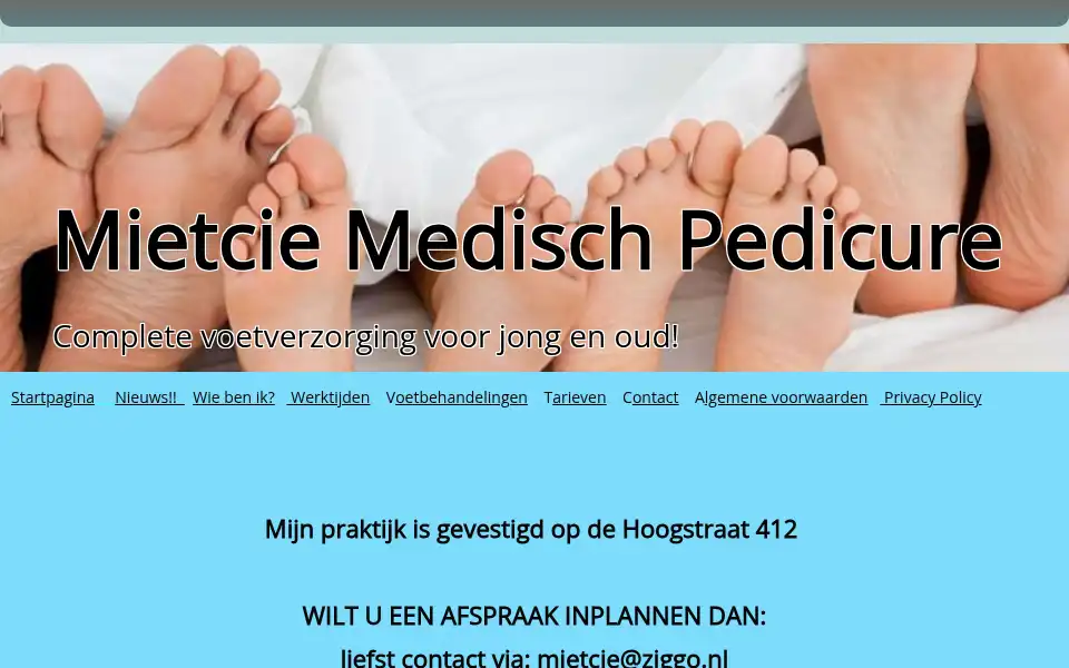 Screenshot of voetverzorgster.nl