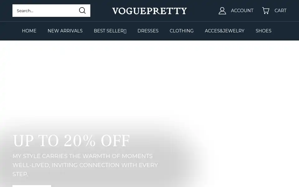Screenshot of voguepretty.com