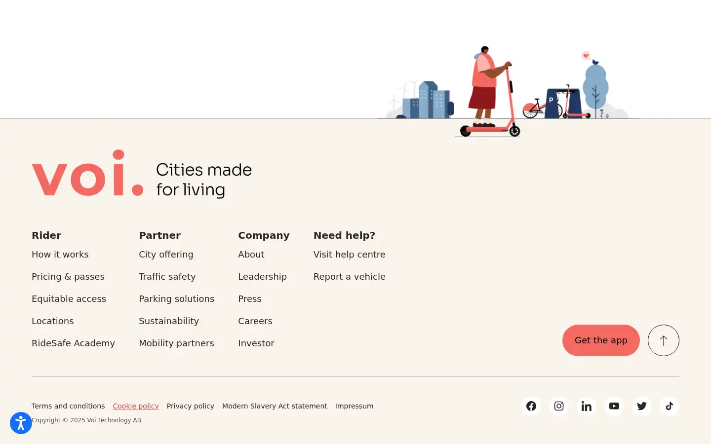 Screenshot of voi.com