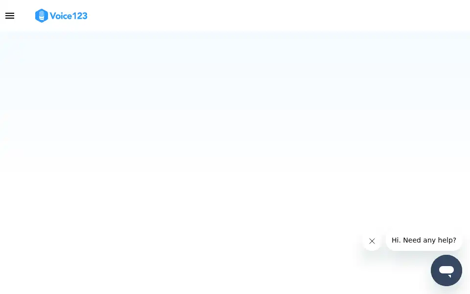 Screenshot of voice123.com