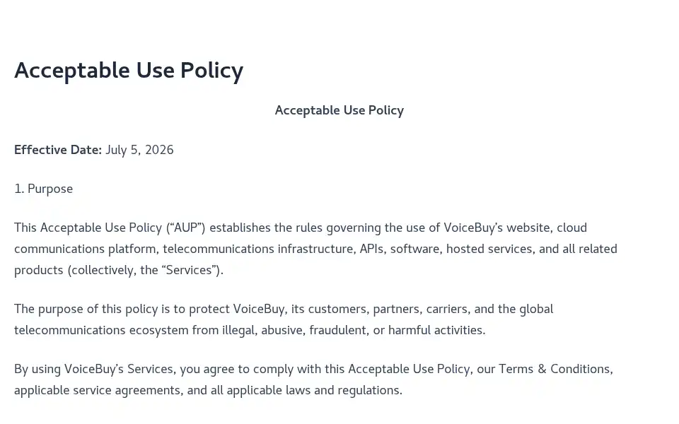 Screenshot of voicebuy.com