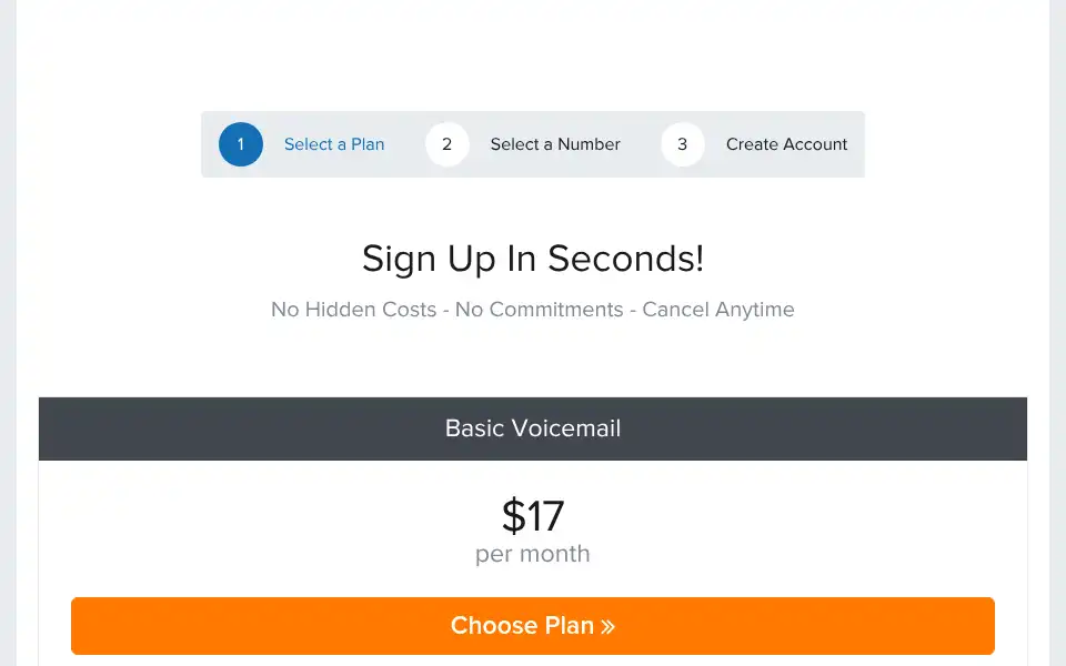 Screenshot of voicemaildepot.com