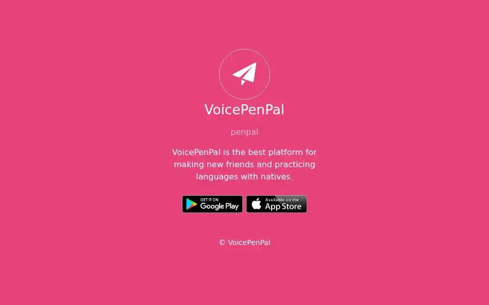 Screenshot of voicepenpal.com