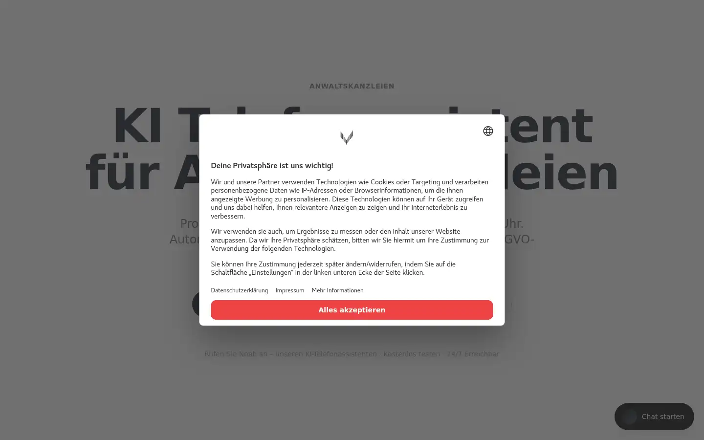 Screenshot of voisa.ai