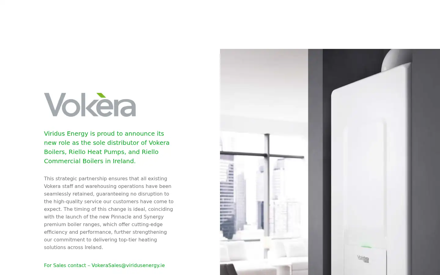 Screenshot of vokera.ie