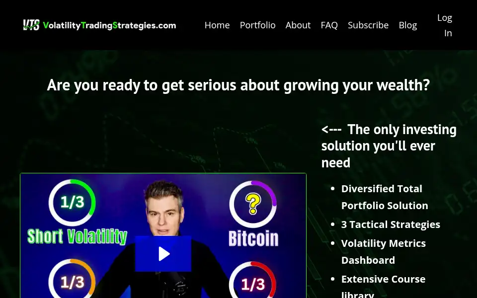Screenshot of volatilitytradingstrategies.com