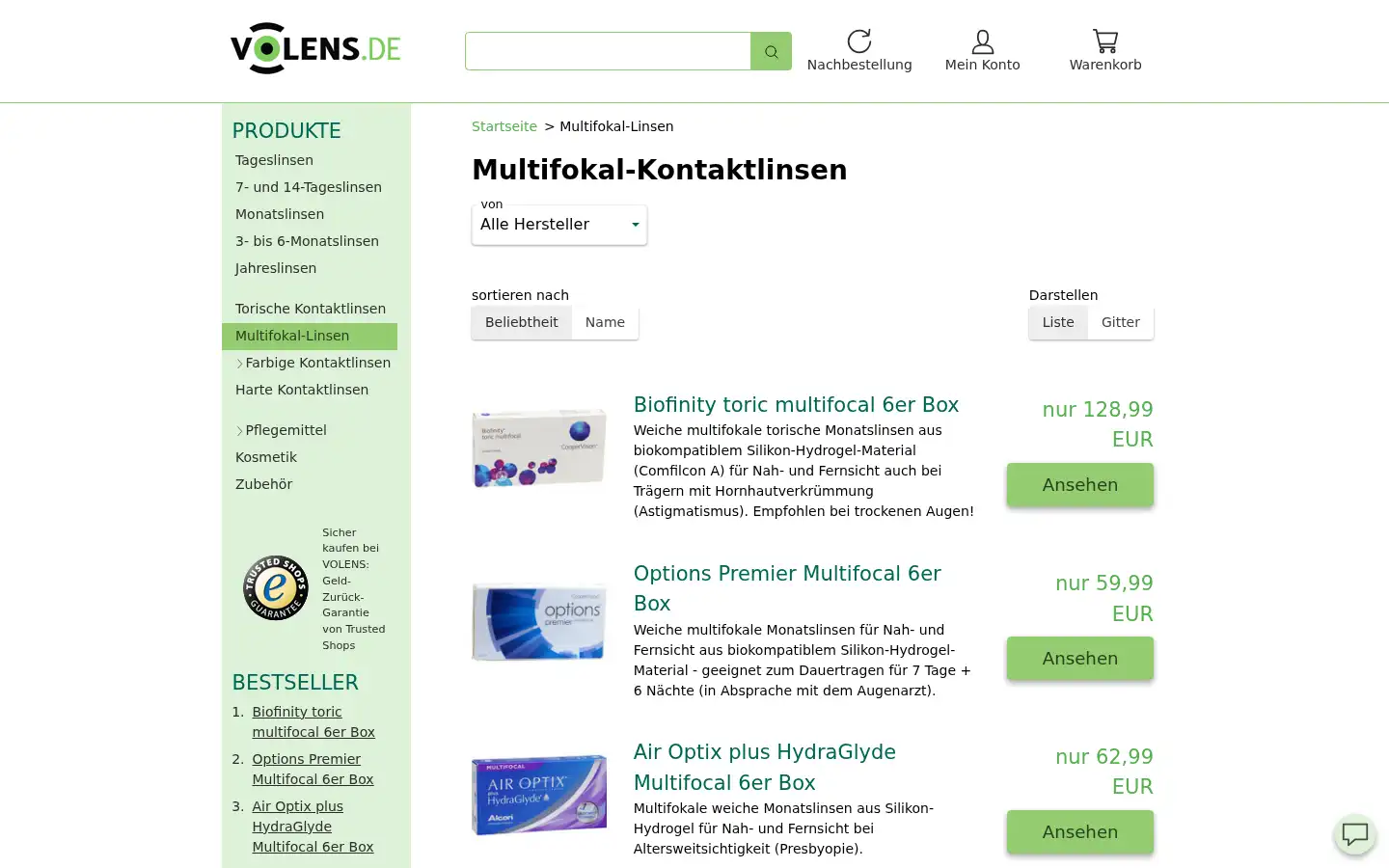 Screenshot of volens.de