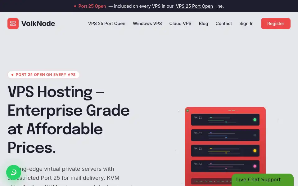 Screenshot of volknode.com