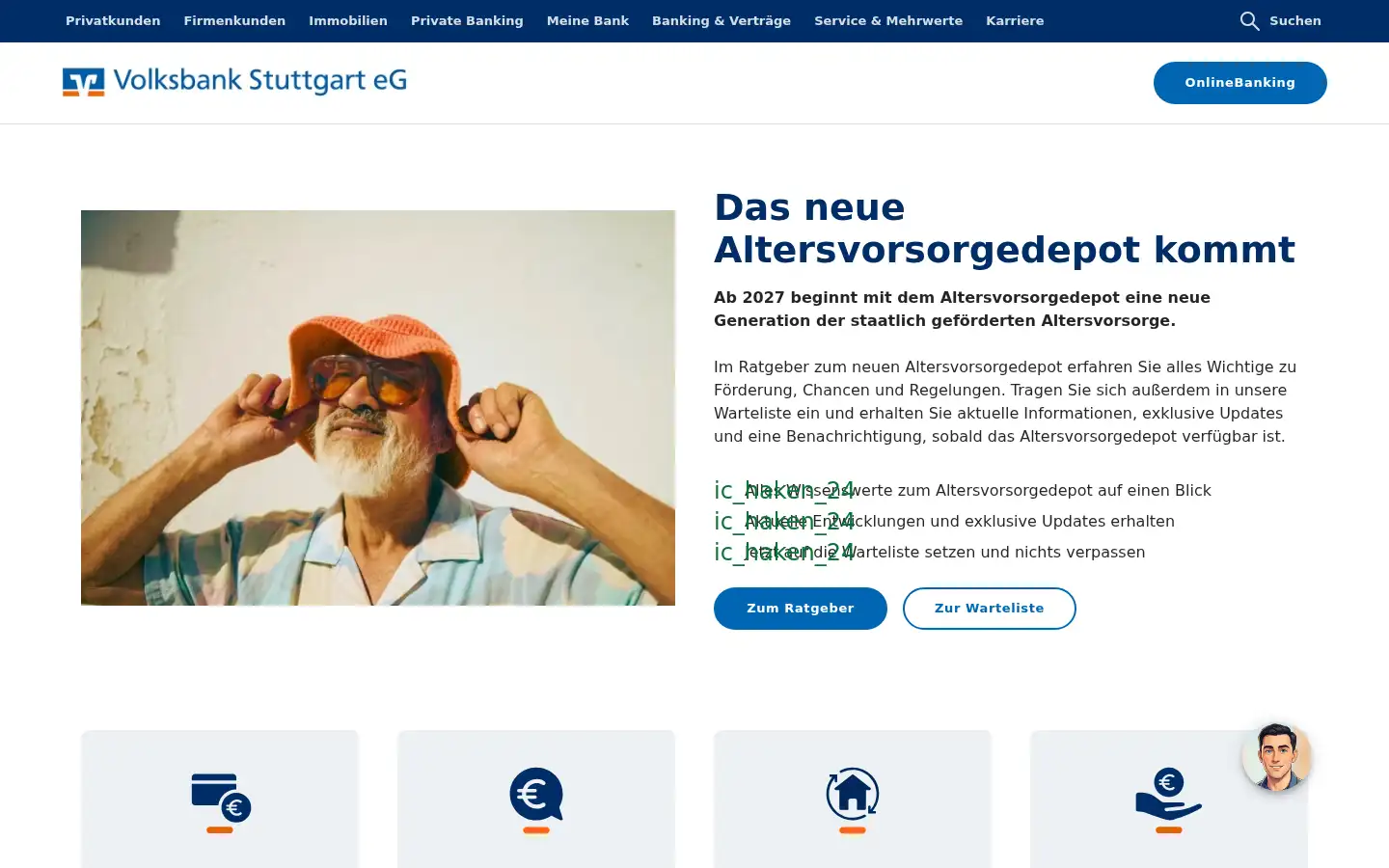 Screenshot of volksbank-stuttgart.de