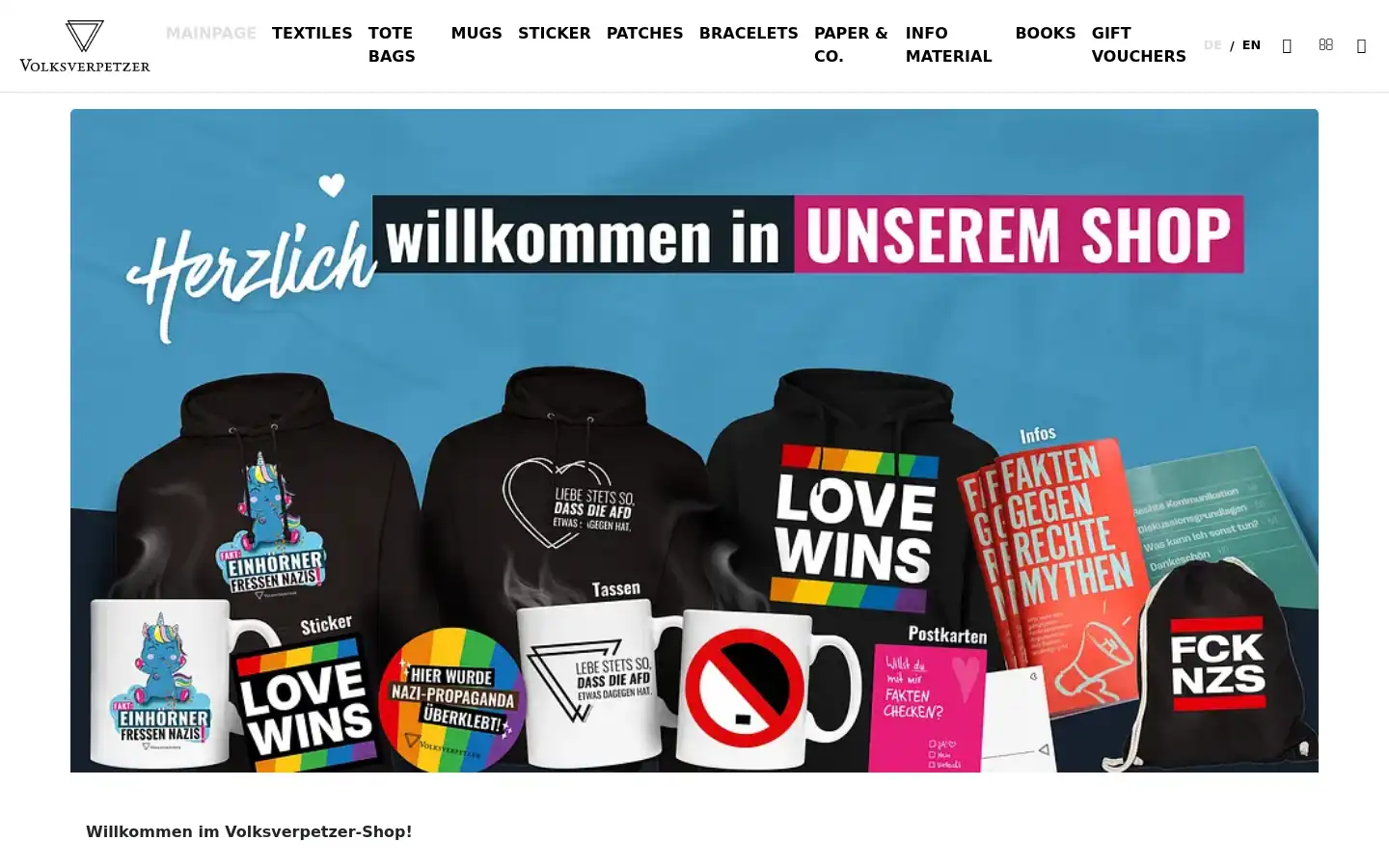 Screenshot of volksverpetzer-shop.de