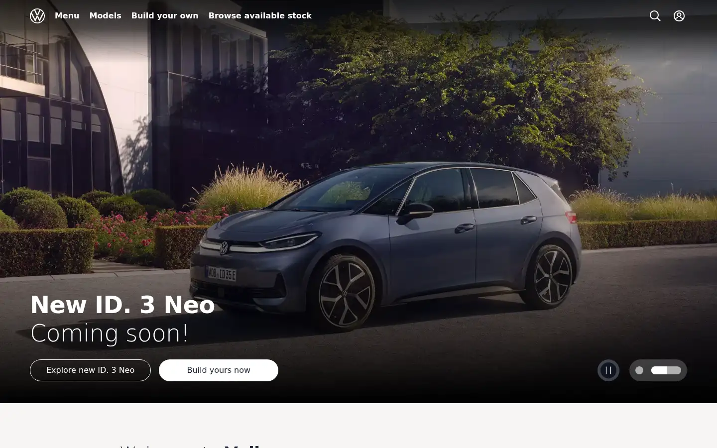 Screenshot of volkswagen.co.uk