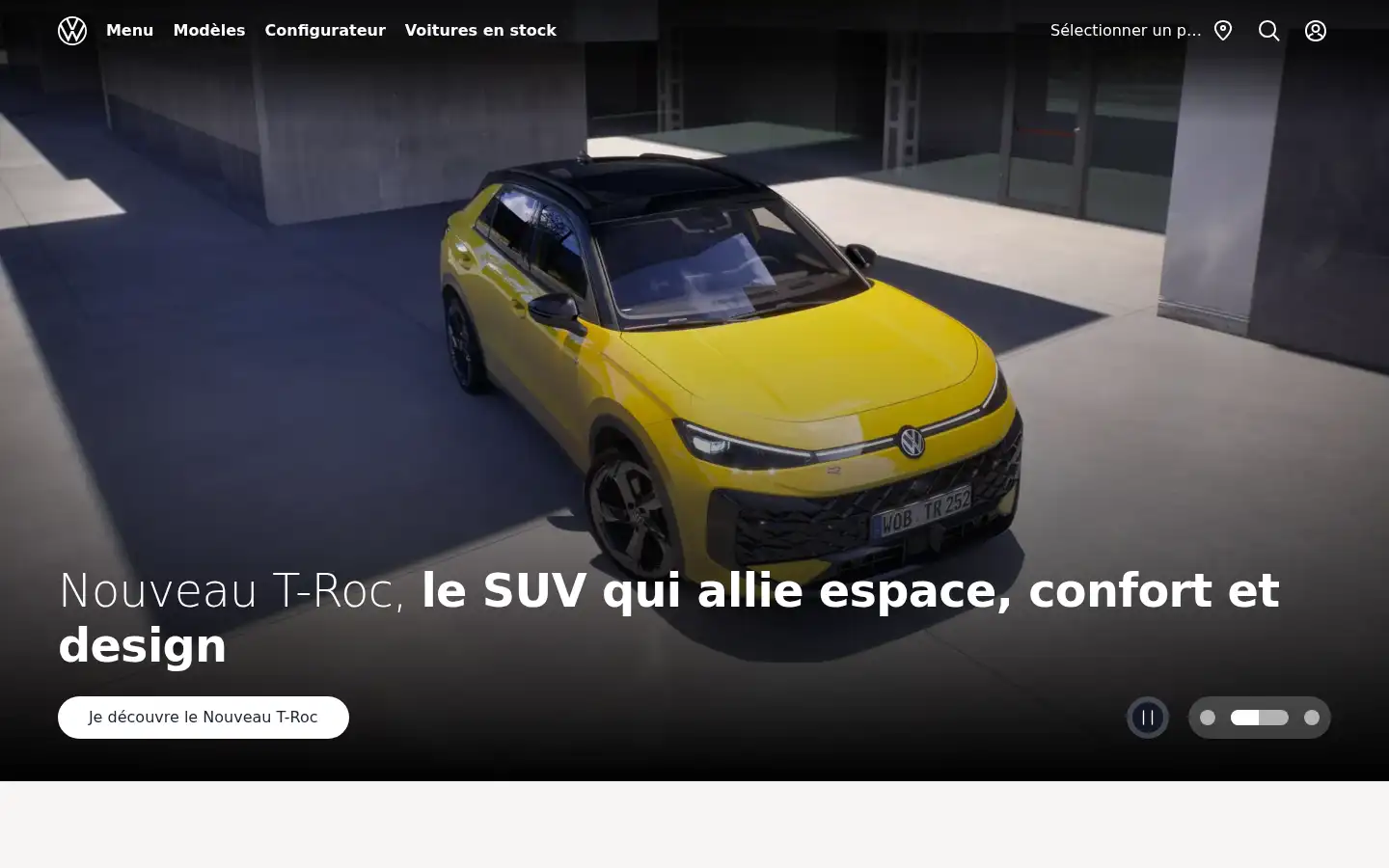 Screenshot of volkswagen.fr