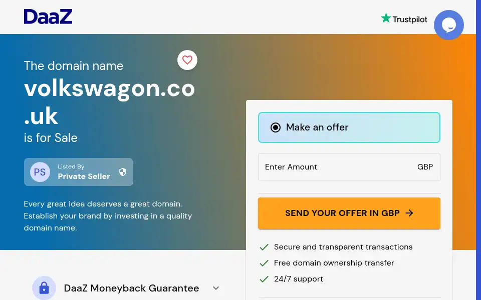 Screenshot of volkswagon.co.uk