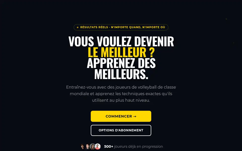 Screenshot of volleyballmasterclass.com