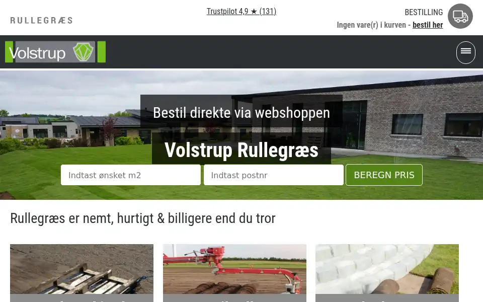 Screenshot of volstruprullegraes.dk