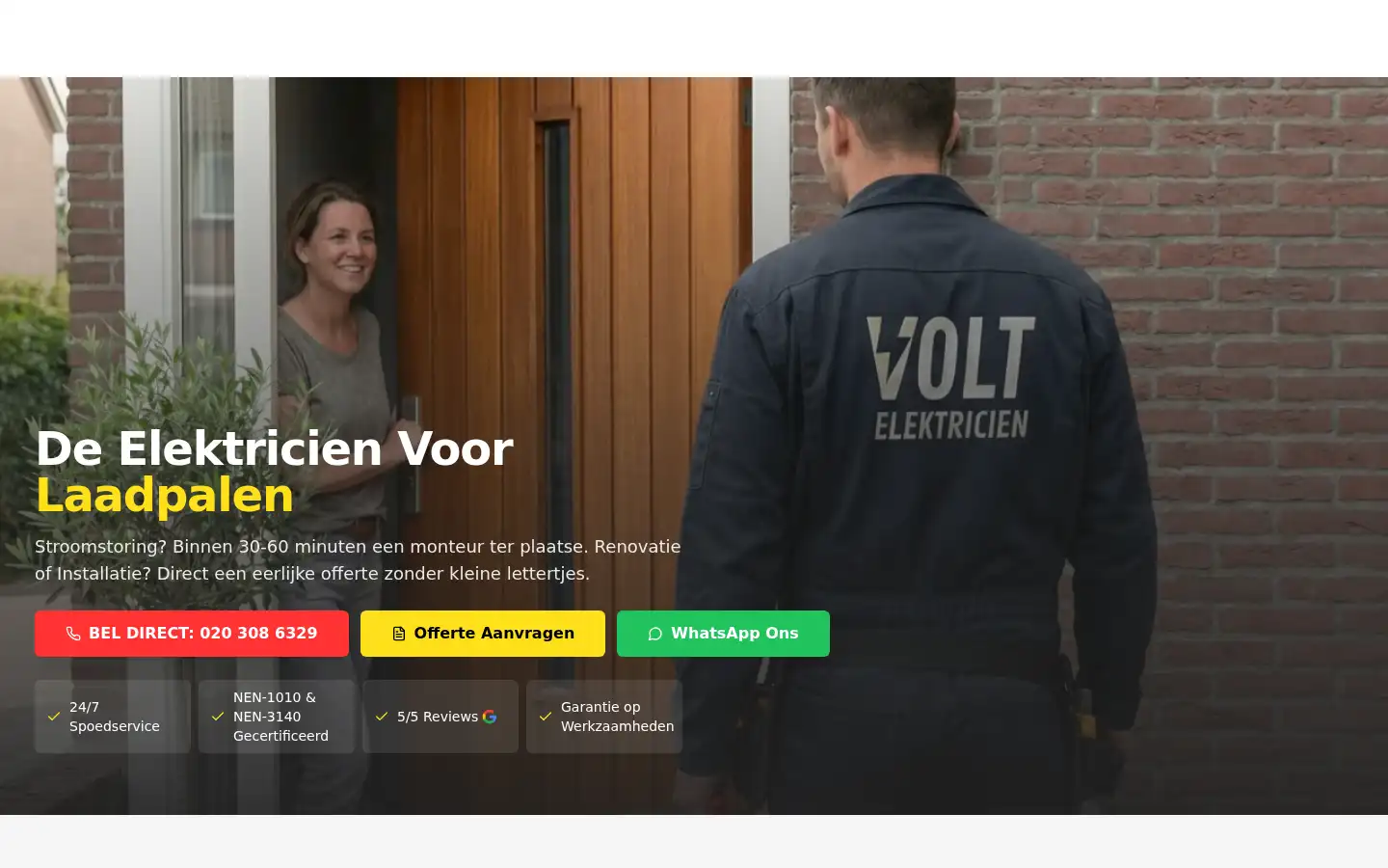 Screenshot of voltelektricien.nl