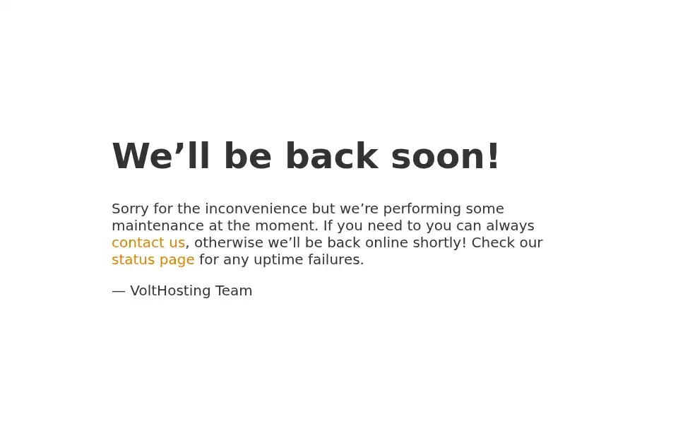 Screenshot of volthosting.co.uk