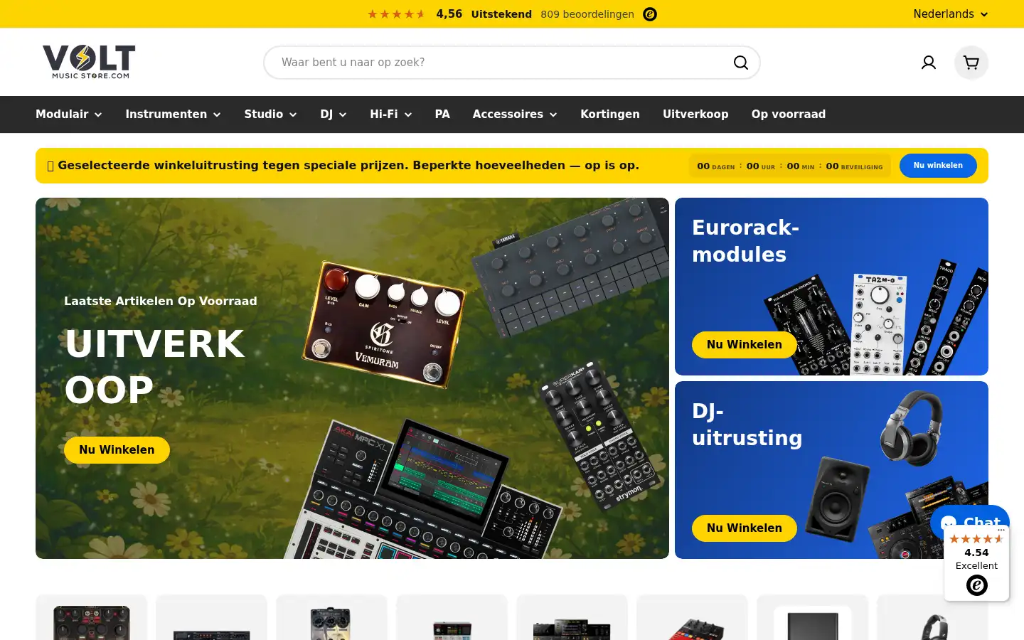 Screenshot of voltmusicstore.nl