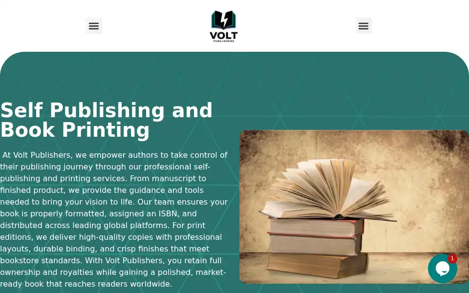 Screenshot of voltpublishers.com