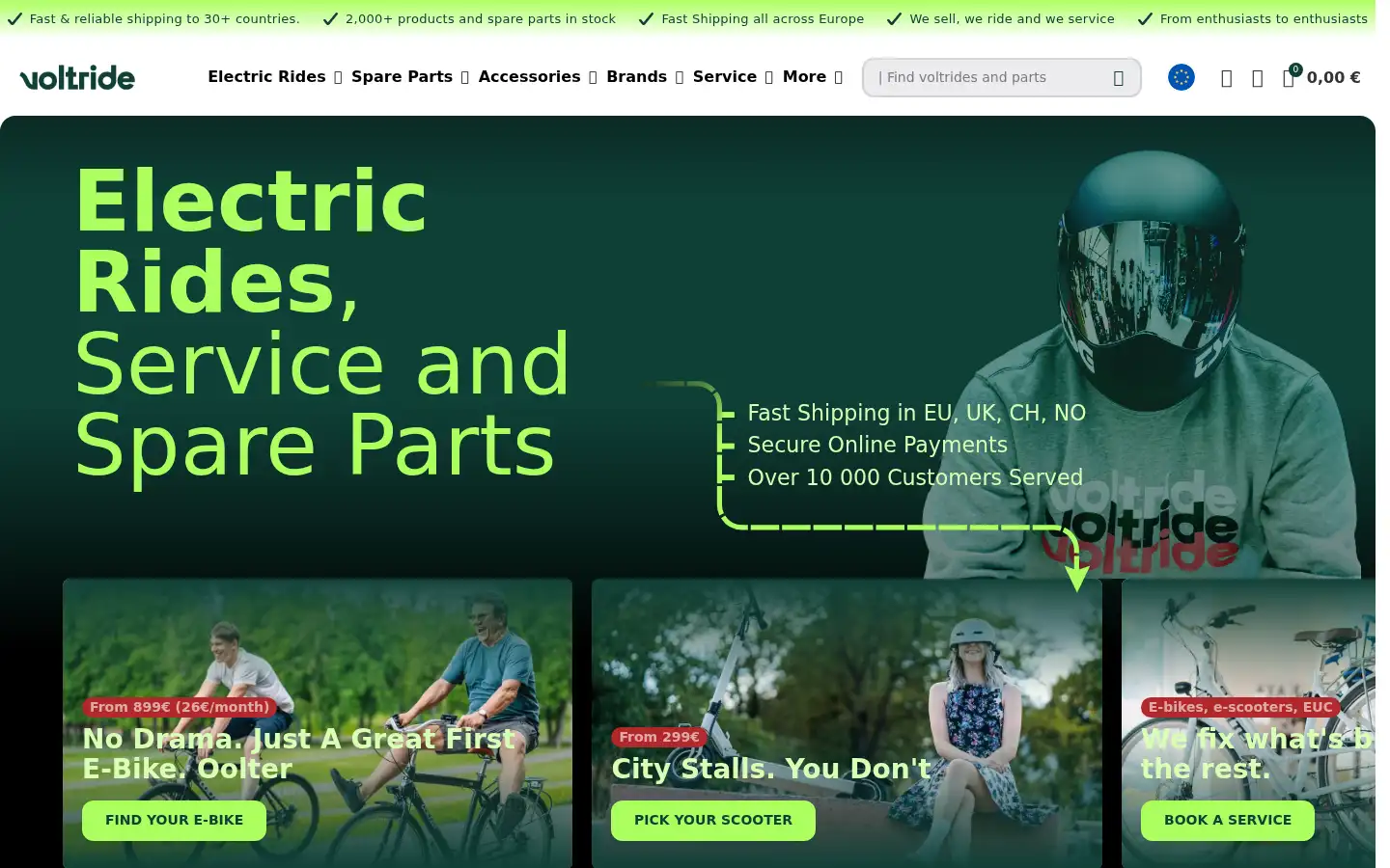 Screenshot of voltride.com
