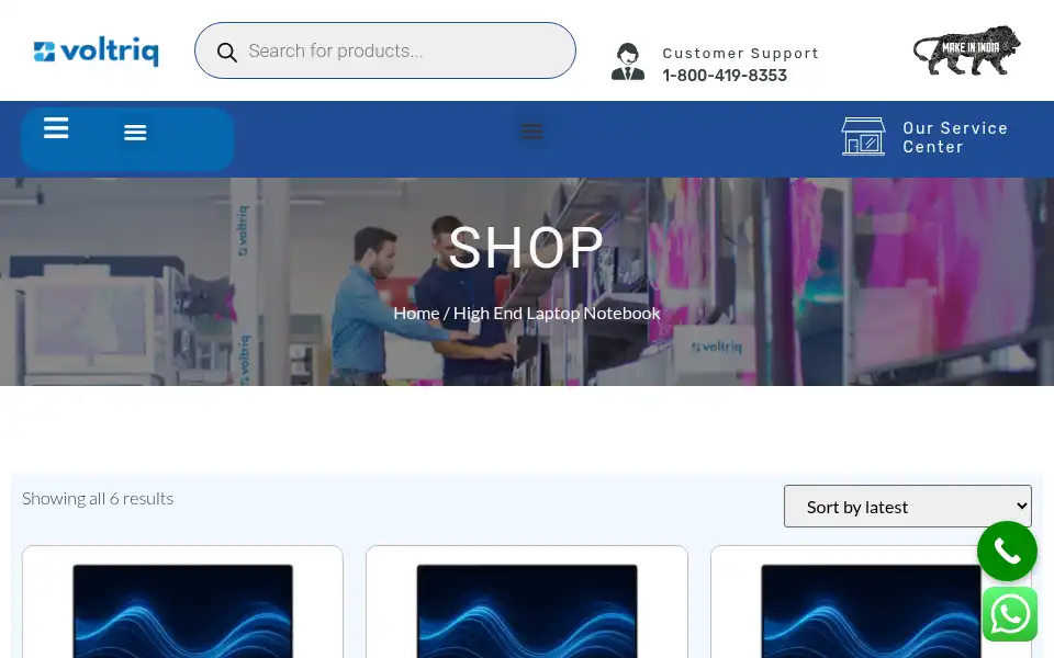 Screenshot of voltriq.com