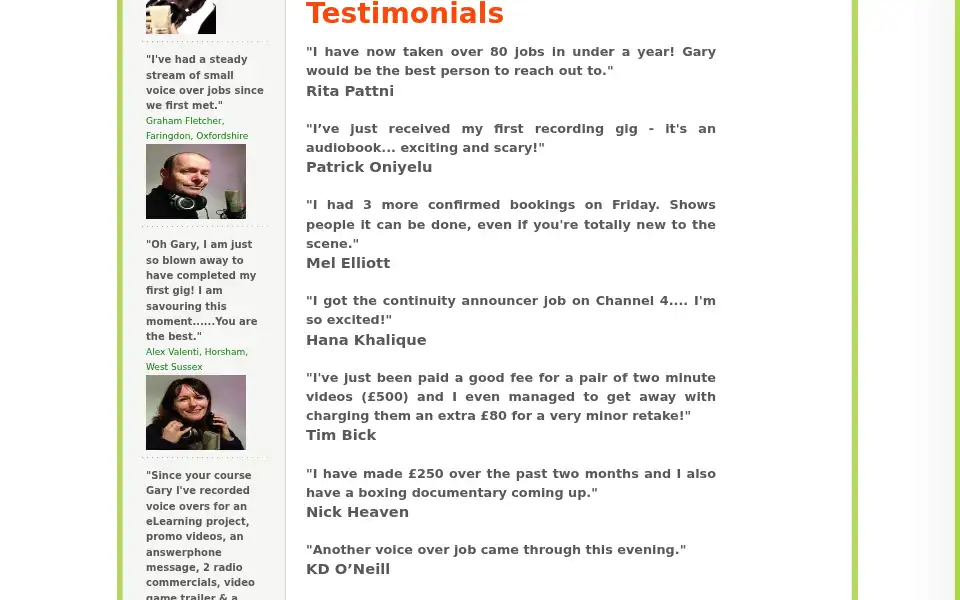 Screenshot of vomasterclass.com