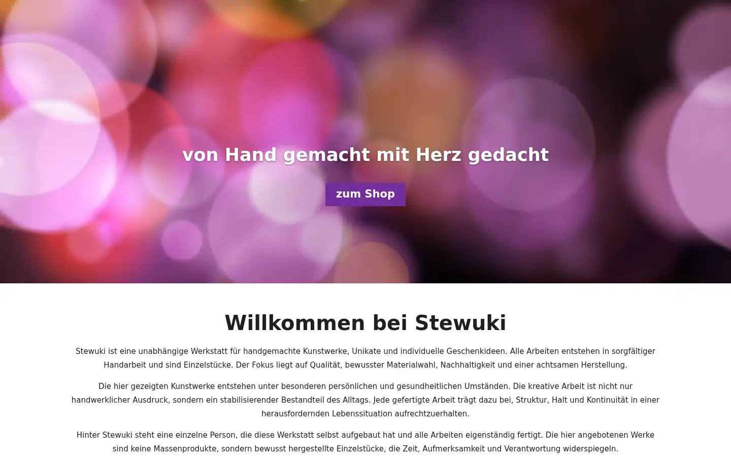 Screenshot of vonhandzumherz.de