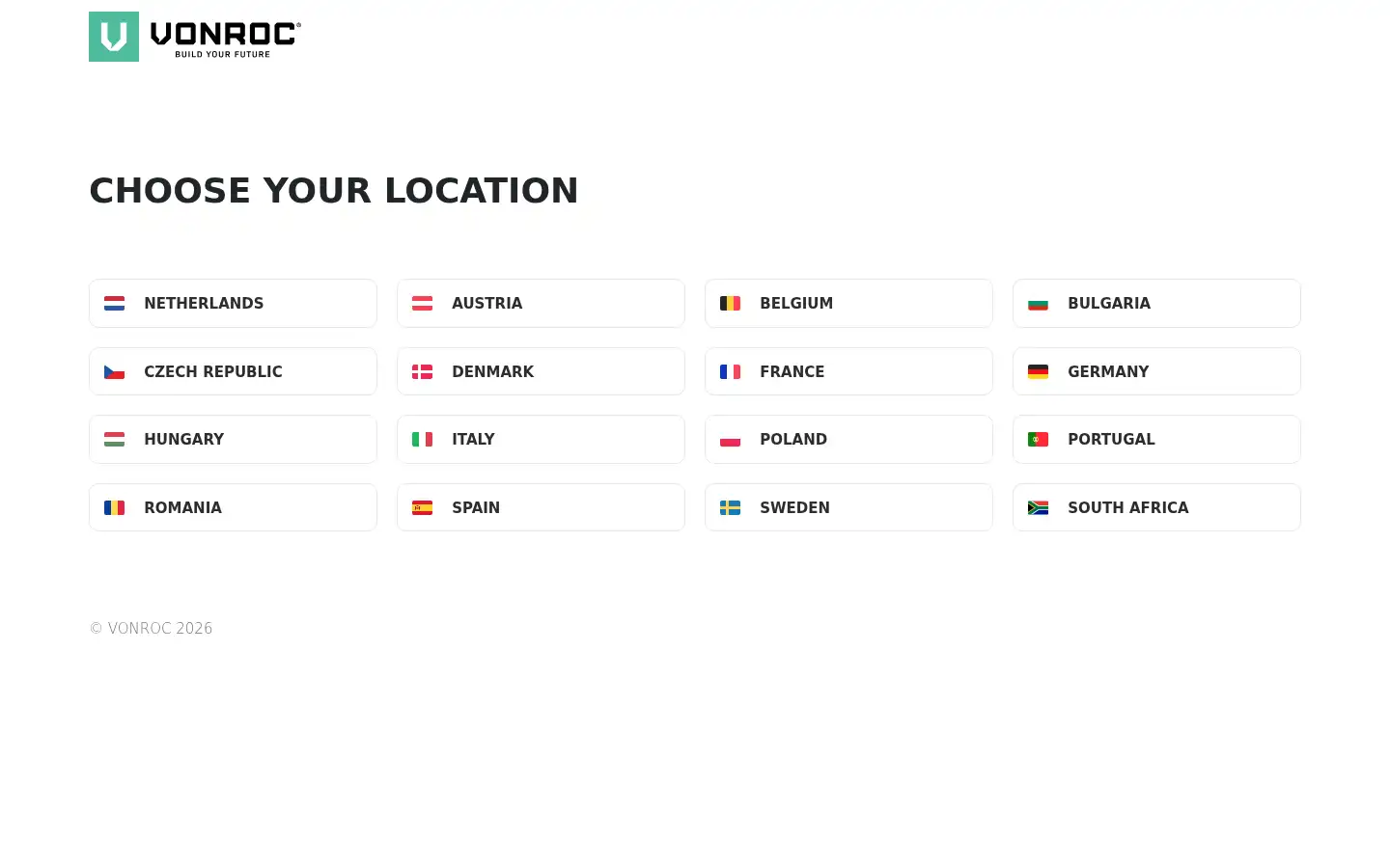 Screenshot of vonroc.com