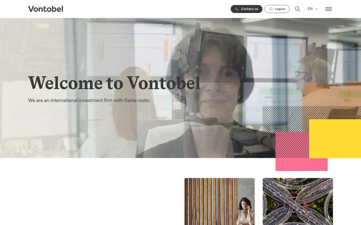 Screenshot of vontobel.com