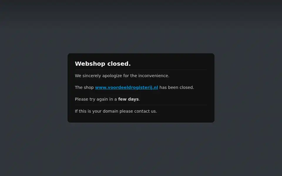 Screenshot of voordeeldrogisterij.nl