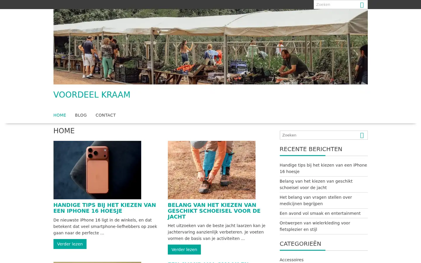 Screenshot of voordeelkraam.nl