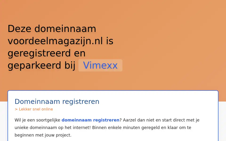 Screenshot of voordeelmagazijn.nl