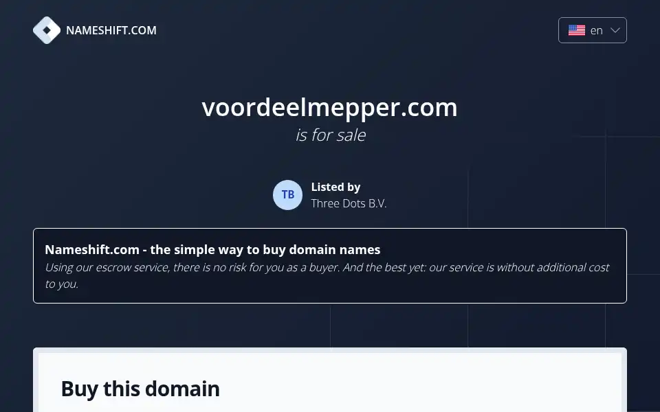 Screenshot of voordeelmepper.com