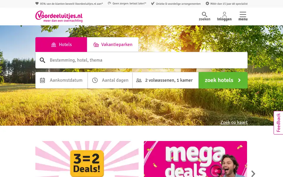 Screenshot of voordeeluitjes.nl
