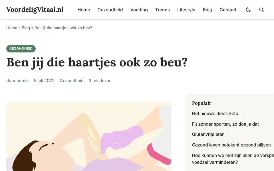 Screenshot of voordeligvitaal.nl