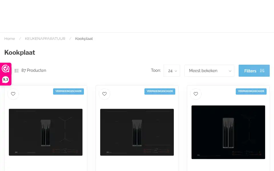 Screenshot of voordeligwitgoed.nl