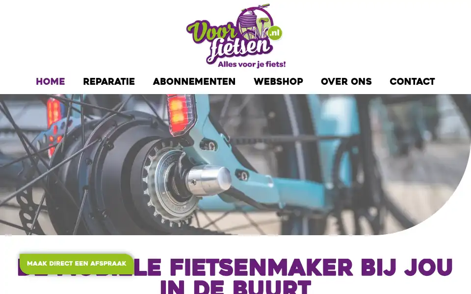 Screenshot of voorfietsen.nl