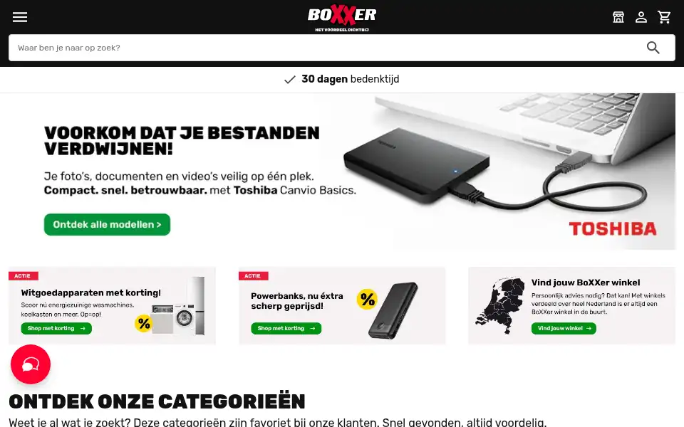 Screenshot of voorraadwinkel.nl