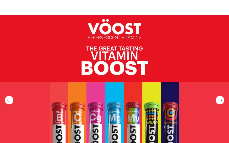 Screenshot of voostvitamins.com