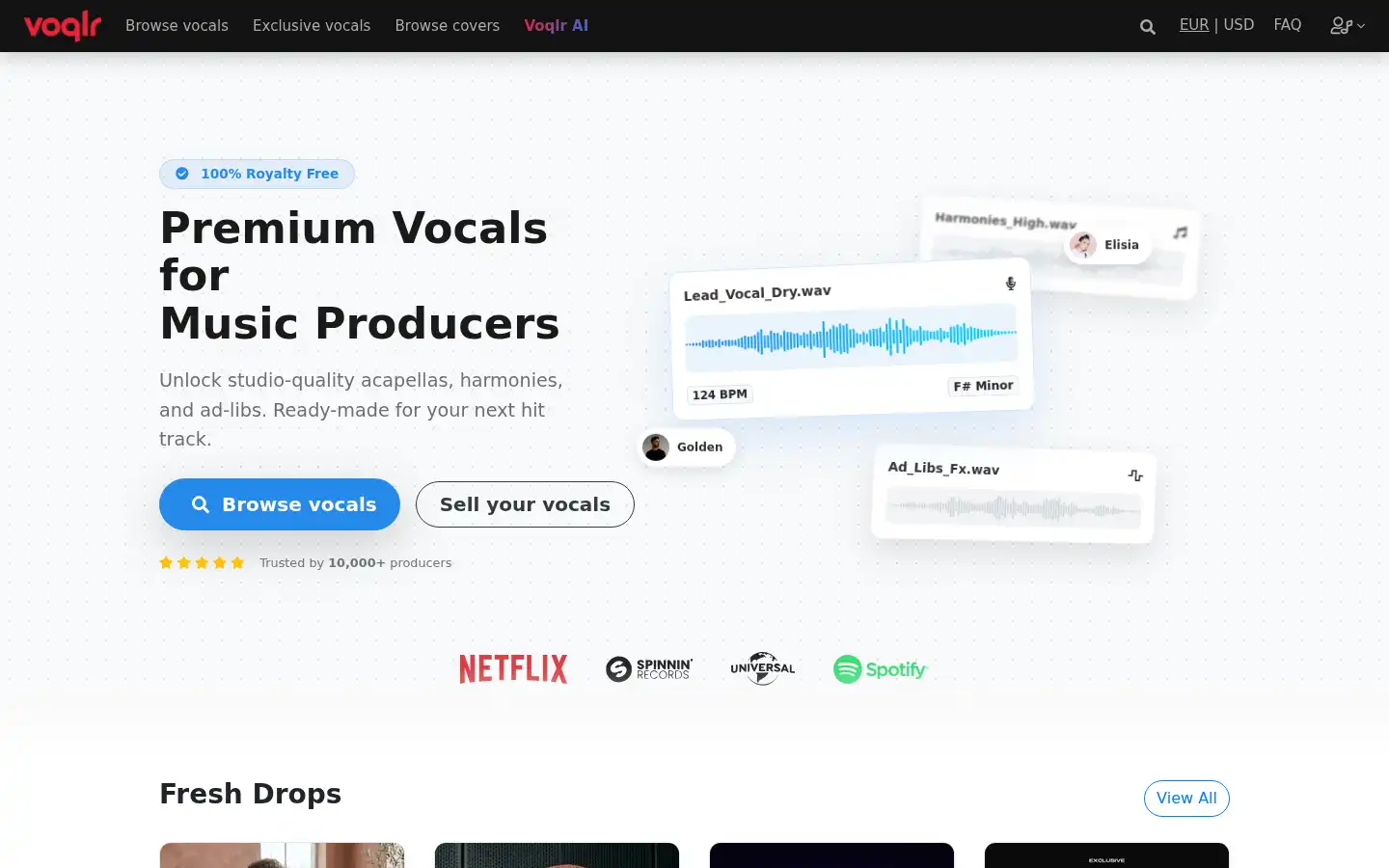Screenshot of voqlr.com