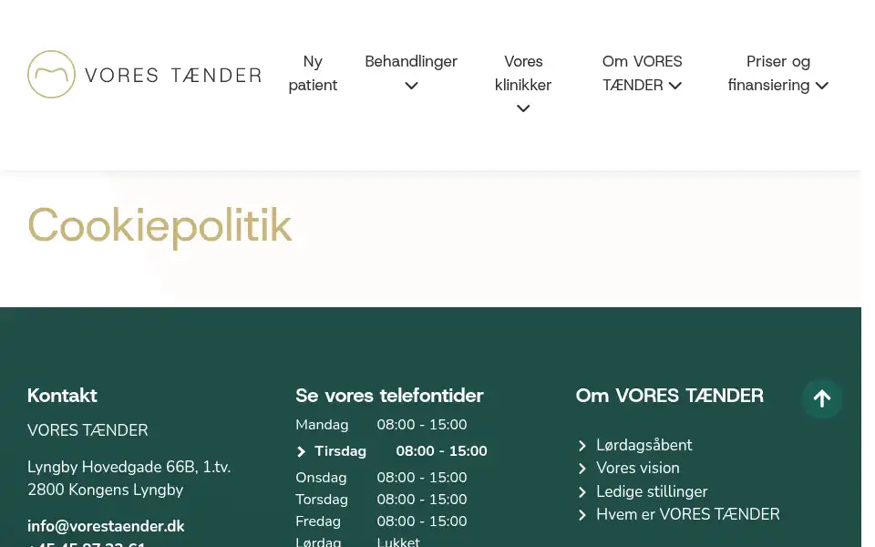 Screenshot of vorestaender.dk